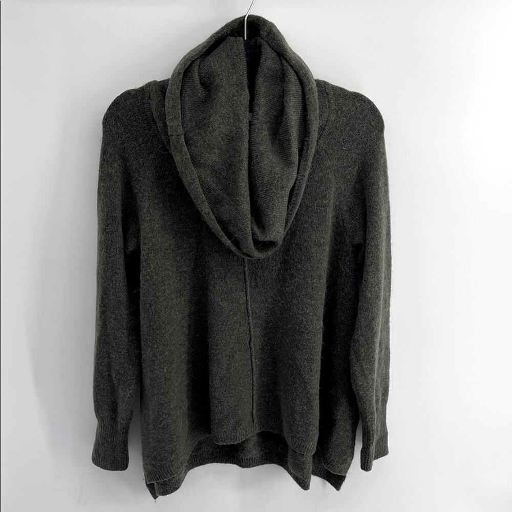 For Thee polyester alpaca blend cowl neck hi low hem knit pullover sweater sz L